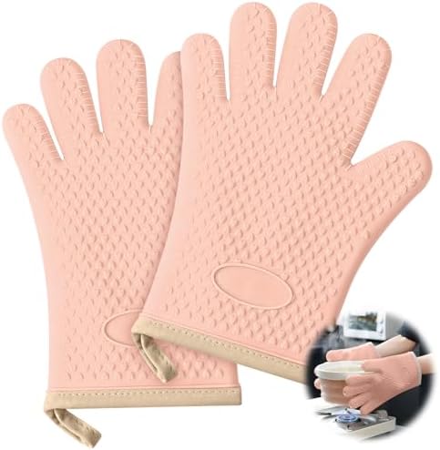Gants de four, résistants à la chaleur, doublure épaisse en coton...