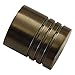 GARDINIA zaślepki do karniszy, 2 x końcówka cylindryczna, seria Chicago, metal, brąz, średnica 20 mm