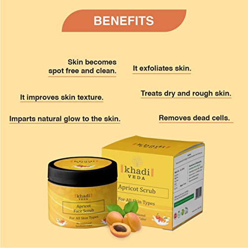 Image of Khadi Veda Apricot Face Scrub For All Skin Types 50 Gm