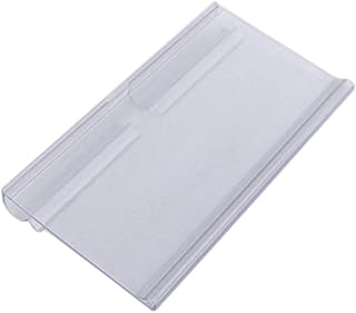 NUOBESTY 100 szt. przezroczysty plastikowy uchwyt na etykietę drut półka detaliczna cena etykieta towar znak ekspozycyjny uchwyt na bilety