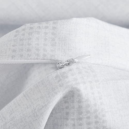 Loyolady Blue Duvet Cover Set King Size, 3 Pieces Lightweight Soft Microfiber Bedding Comforter Cover For All Seasons (King, 104X90 Inches, Plaid Striped) #TOP3