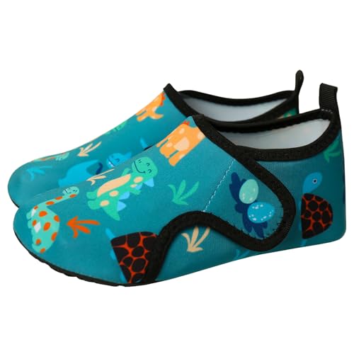 Buty plażowe dla dzieci, dla dziewczynek, antypoślizgowe, do wody, do surfowania, na basen, na plażę, Zielony dinozaur, 26/27 EU