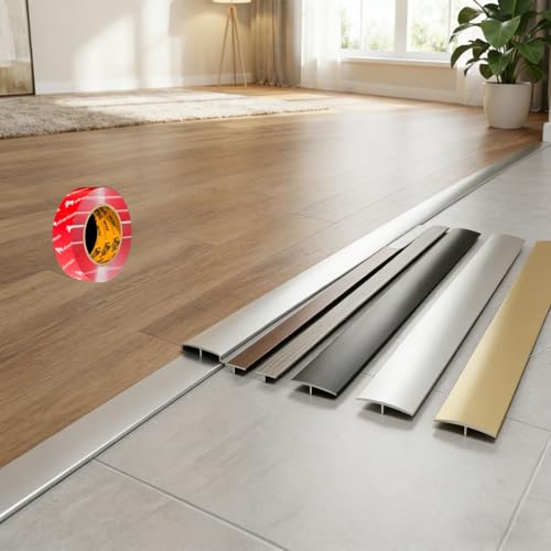 Threshold Ramp for Floors | Aluminum Floor Trim 3Pcs Door