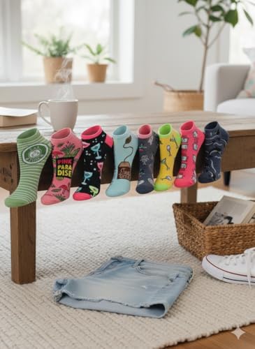 Image of Tipi Toe Women's 20 Pack Colorful Low Cut Socks - Lightweight, Breathable Design for All-Day Comfort Sizes 9-11 /10-13