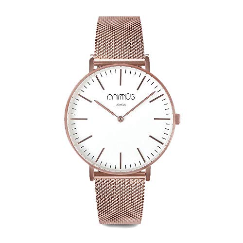 Montre Animus Rose élégante et minimaliste en acier inoxydable pour femme