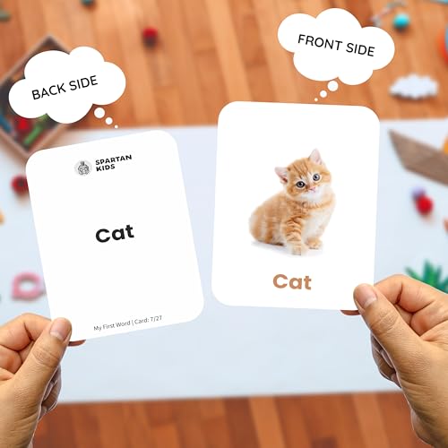 Image of SPARTAN KIDS My First Word Flash Cards for Kids | 27 Early Learning Flash Cards Easy & Fun Way of Learning 1 Year to 6 Years Babies, for Language Skills