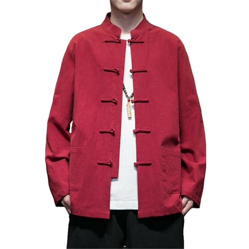 Chemise style chinois homme respirante en coton lin pour éviter la chaleur en été
