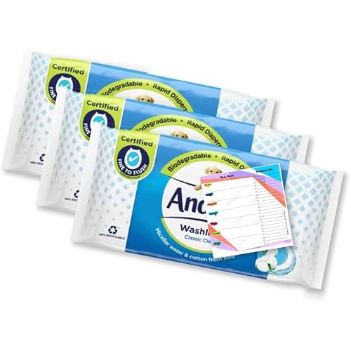 Skin Kind Toilet Wipes, Biodegradable, Flushable, Aloe Vera & Chamomile Fragrance, Skin pH Neutral, Dermatologically Tested, Plastic-Free, Eco-Friendly Wipes, 3 Pack / 36 Each
