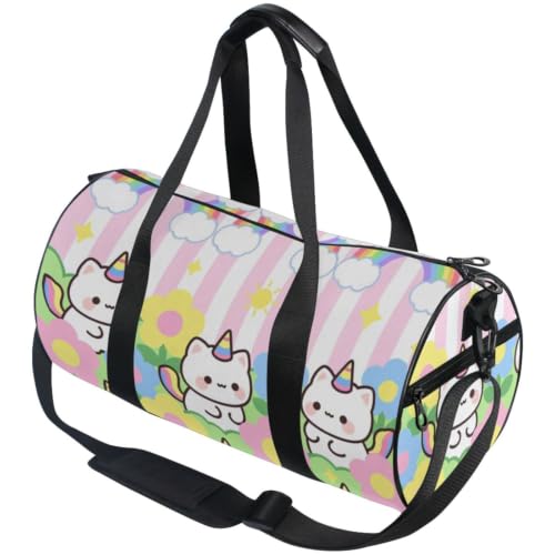 Bolsa de lona multifunción de gato arcoíris para tus aventuras y deportes al aire libre