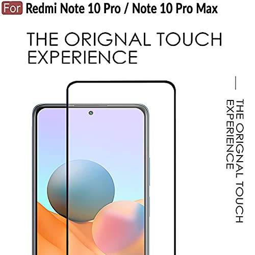 Image of CEDO Redmi Note 10 Pro /Note 10 Pro Max Tempered Glass | Screen Protector Full Glue Coverage Edge to Edge Tempered Glass for Xiaomi Redmi Note 10 Pro /Note 10 Pro Max (Black)