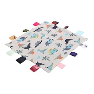 Garneck Dinosaurier Schmusetuch mit bunten Etiketten