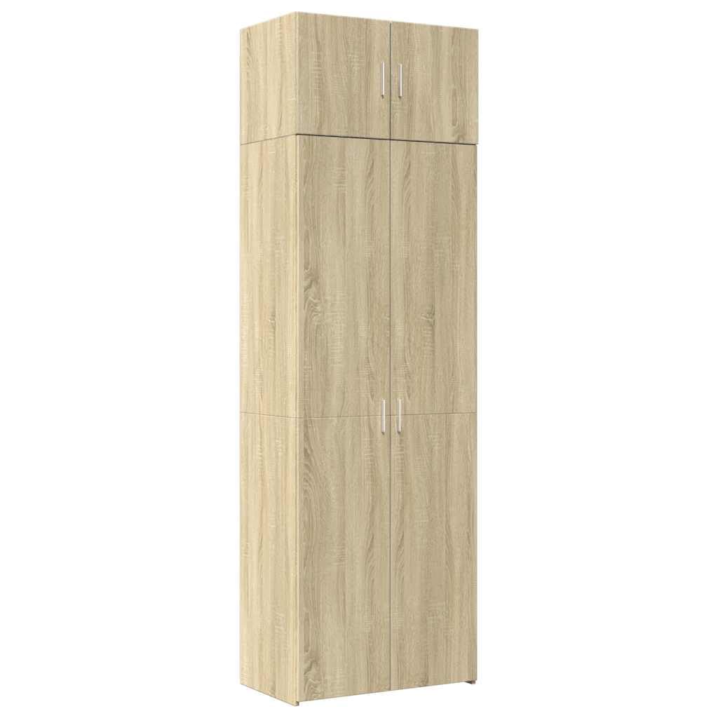 Mobile Alto da Soggiorno Rovere Sonoma 70x42,5x225 cm | Scaffale salvaspazio con 8 scomparti capienti, ideale per organizzare bagno, studio e corridoio con stile moderno.