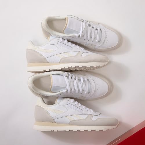 Image of Reebok Men's Classic Leather White /Chalk /Barely Grey Sneakers 100209480, 10