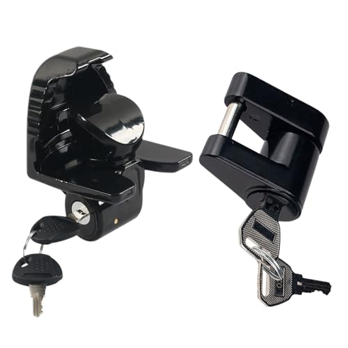 Lucchetto per gancio di traino | Sicurezza per rimorchio con 2 chiavi | Set di serrature per rimorchi | Lucchetto antifurto resistente per barche, kayak, marine, camion e avventure all'aria aperta |