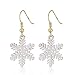 Produktbild Anglacesmade Weihnachts-Ohrringe Schneeflocke hängend Ohrringe Urlaub Schmuck Weihnachten Geschenk für Frauen und Mädchen