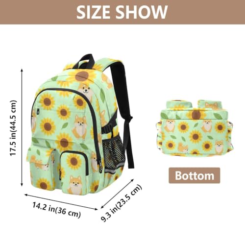 Mochila para laptop de Shiba Inu con compartimento acolchado escolar 3
