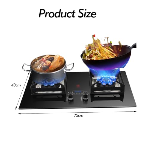 Estufa a gas 2 puestos 43 cm empotrable 110V miniatura 2