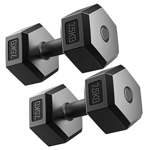 BESPORTBLE Hex hantelvikter set 10 kg, sexkant gummi hantel 20 kg vikt solid hex hantelvikter set 2,5 kg 5 kg 7,5 kg 10 kg 20 kg kärna fitness justerbar hantelviktsats