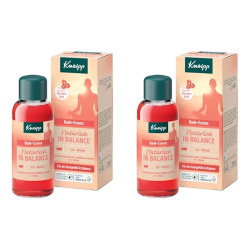 Kneipp Bade-Essenz Natürlich in Balance, Badeöl mit natürlichem Bio-Extrakt der Heilpflanze Rhodiola Rosea für stimulierende sowie stressreduzierende Wirkung, 100ml (Packung mit 2)