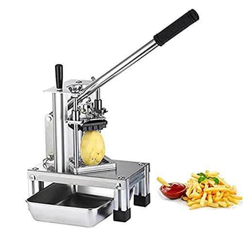 Cortador de Papas Fritas, máquina cortadora de Tiras de Papas Fritas Manual Comercial, picadora de Frutas Vegetales, máquina cortadora de virutas de Acero Inoxidable para Papas, CE