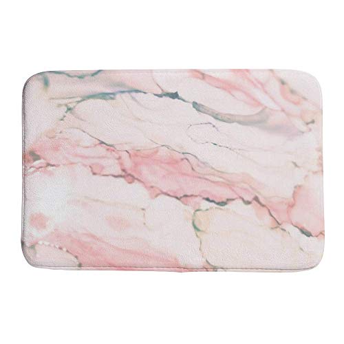 Tapis de bain doux à mémoire de forme CHEHONG rose lavable en machine