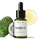 Petal Pint Soursop Graviola Guanabana Oil for Skin and Hair, Cold-pressed, Unrefined Oil to Moisturize Face and Neck and Strengthen Hair