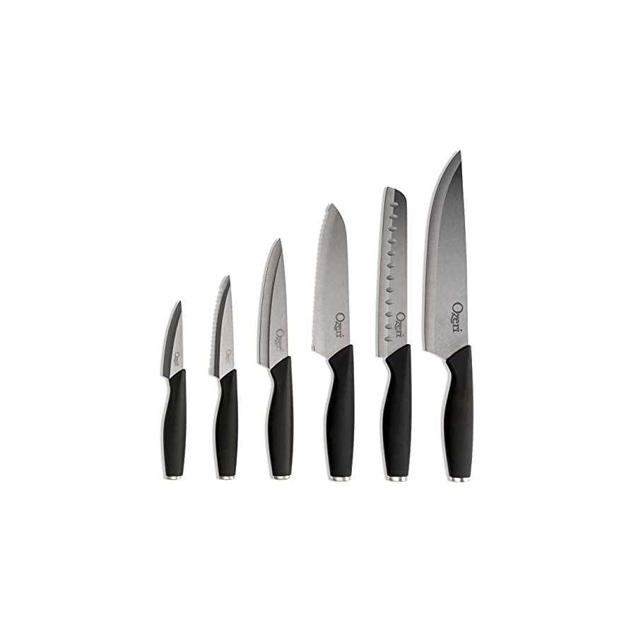 Ozeri Elite Chef II 12-Piece Ceramic Knife Set,Black