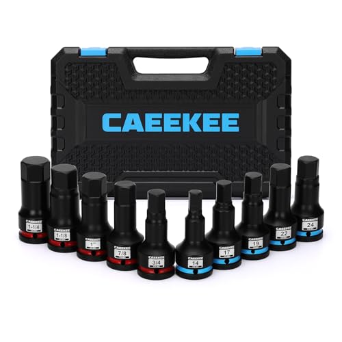 CaeeKee 10-piece impact hex bit socket set