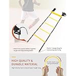 GHB Agility Ladder Speed Training Ladder Workout Ladder with 6 or 10 Cones 12 Rung 20ft with Resistance Parachute - Image 2