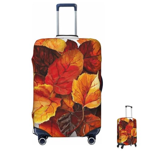 Luggage Cover Washable Elastic Suitcase Covers Autumn leaves Travel Baggage Cover Fashion Anti-scratch Suitcase Protector Decoraitve Covers Fits 18-32 Inch Luggages Small