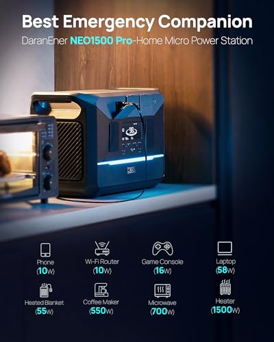 Portable Power Station 1800W (Surge 3000W), 1382.4Wh LiFePO4 Battery Generator, Fast Charging Solar Generator for Camping & RVs, Off-Grid Power Outage, Home Emergency Backup - Image 7