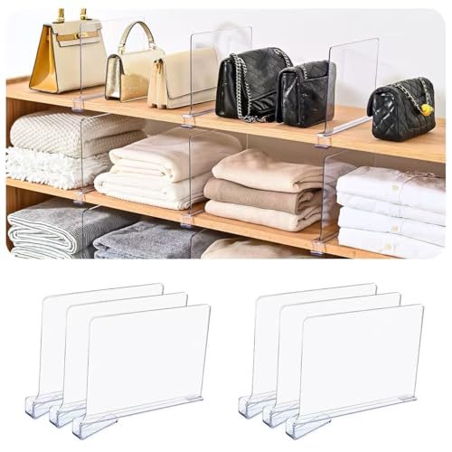 Uni HIMO Shelf Dividers，Vertical Purse Organizer for Closet，Thickened and Sturdy
