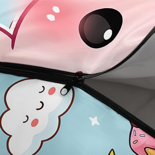 Image of QOOMO Axolotl Cute Camping Sleeping Bags,3 Season Warm & Cool Weather,Lightweight,Waterproof Sleeping Bags for Adults & Kids,Traveling,and Outdoors