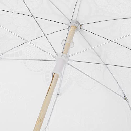 Parapluie en dentelle blanche Pilipane pliable pour se protéger du soleil avec élégance - 5