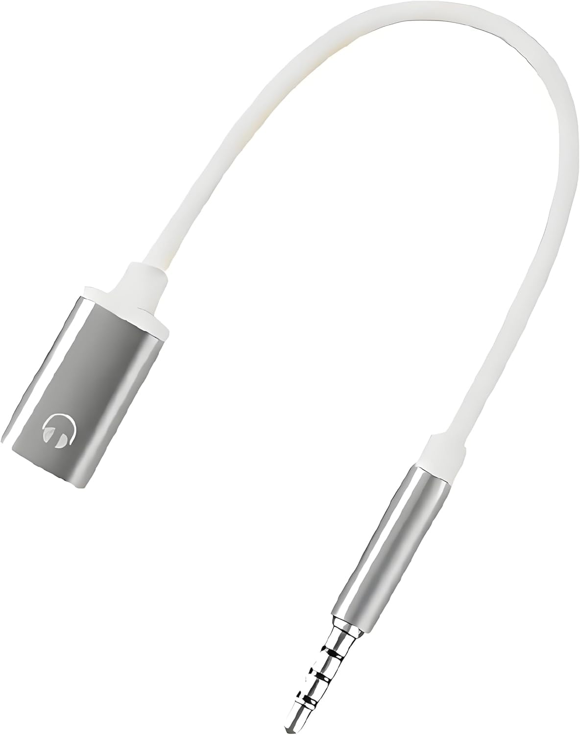 Photo 1 of Tiosen 3.5mm Male to Type-C Female Audio Adapter Cable, White, Compatible with Smartphones, MP3 Players, Laptops, Tablets