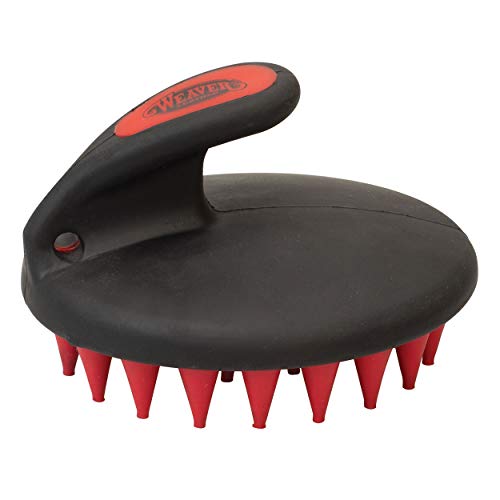 Curry Weaver Leather en forme de paume pour nettoyer la robe et masser le cheval