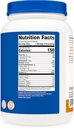 Image of Nutricost Grass-Fed Whey Protein Isolate Powder (Chocolate PB) 2LBS