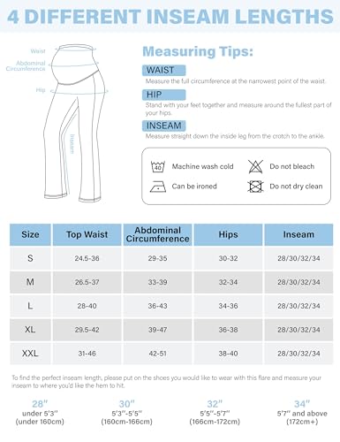 KASTWAVE Maternity Flare Leggings Over The Belly - Buttery Soft Pregnancy Bell Bottom Pants for Lounge Yoga Casual, XXL