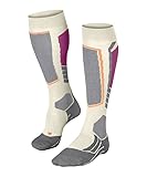 FALKE Damen Skisocken SK2, Wolle, 1 Paar, Weiss (Offwhite 2048), 35-36
