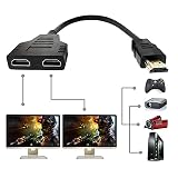 download debian 8 dvd 1 2 3 🎮 【Admite imagen HD】 Conector macho HDMI 2 cable divisor de conector hembra HDMI, transmisión de video clara, imágenes de alta resolución, admite 480i, 480p, 720p, 1080i, 1080p.