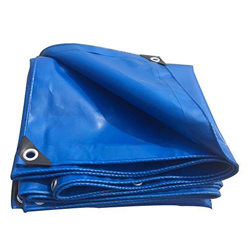 SXZHSM Thickened Waterproof Cloth Waterproof Sunscreen Blue Canvas Tarpaulin Outdoor Sunshade Awning Cloth Car Truck Tarpaulin Tarpaulin Waterproof tarpaulin (Size : 5 x 7m)