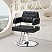 Polar Aurora Barber Chair Salon Chair for Hair Stylist with Hydraulic Pump Adjustable Height 360 Degrees Swivel Hair Chair Spa Beauty Equipment