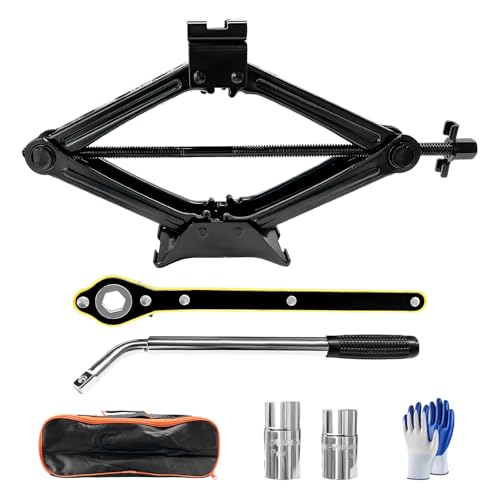 KVAEY Car Jack Kit, 2 Ton (4409 lbs) Scissor Jack