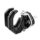Terisass Universal Motorrad Gepäcktasche Motorrad Modifizierte Aluminiumlegierung Kleiderbügel Hakenhalter Einstellbarer Einzelhaken und Doppelhaken(Schwarzes Silber)