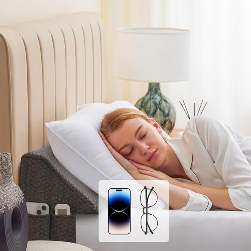 Image of Bedluxe King Wedge Pillow Headboard (76 inchx10 inchx6 inch), Bed Wedge Pillow for Headboard, Foam Headboard Pillow, Bed Gap Filler King - Fill The Gap (0-7 inch), Mattress Gap Filler (Air-Layer Black, 76 inchx10 inchx6 inch)