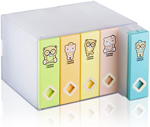 AhfuLife® Colorful Space-saving Album CD or DVD Storage Box Holds up to 120 disks