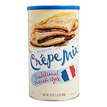 My Favorite Crepe Mix Traditional French Style - Quick Pantry Staples for Crepe Maker - Gourmet French Crepes Mix with Unbleached Wheat Flour & Nonfat Milk - French Pancakes Mix Collection 24 oz