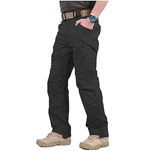 CARWORNIC Gear Men’s Hiking Tactical Pants Lightweight Cotton Outdoor Military Combat Cargo Trousers