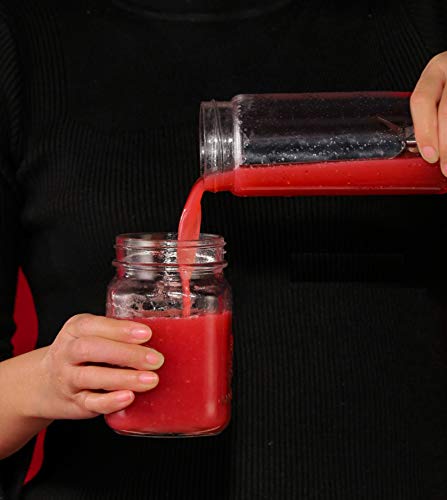 Smoothie Blender Portable Roseview Glass Bottle Mini Rechargeable Handheld Ice Crushing Shakes Cup Usb Juicer Cordless Personal Smoothies Maker Fruit Mixer Juice Sport Travel Healthy Smoothy (Black Steel) #TOP2