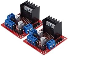 Robotly L298N Motor Drive Controller Board Module Dual H Bridge DC Stepper For Arduino (Pack of 2)